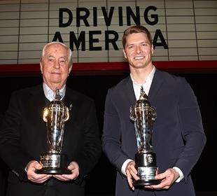 Newgarden, Penske Savor ‘Baby Borg,’ Owner's Trophies