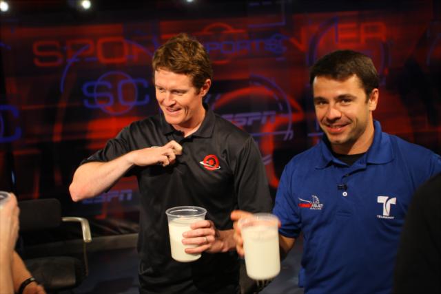 View ESPN Studios with Alex Tagliani, Scott Dixon and Oriol Servia Photos