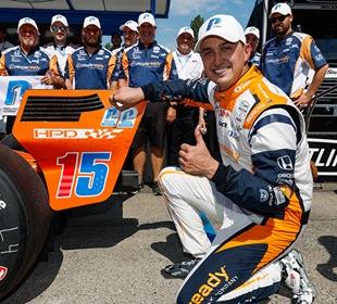 Back In Black: Rahal Rides Primary Tires to Portland Pole