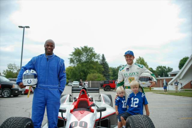 View Ed Carpenter drives Reggie Wayne to Indianapolis Colts Camp Photos